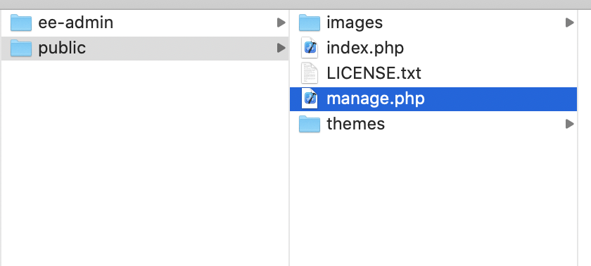 Directory image - install ExpressionEngine