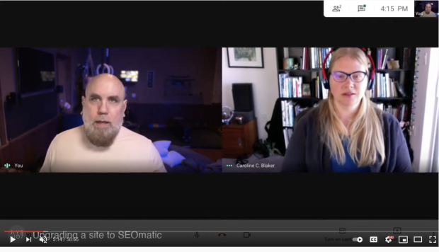 Livestream video: Caroline speaks with Andrew Welch on SEOmatic for Craft CMS Image