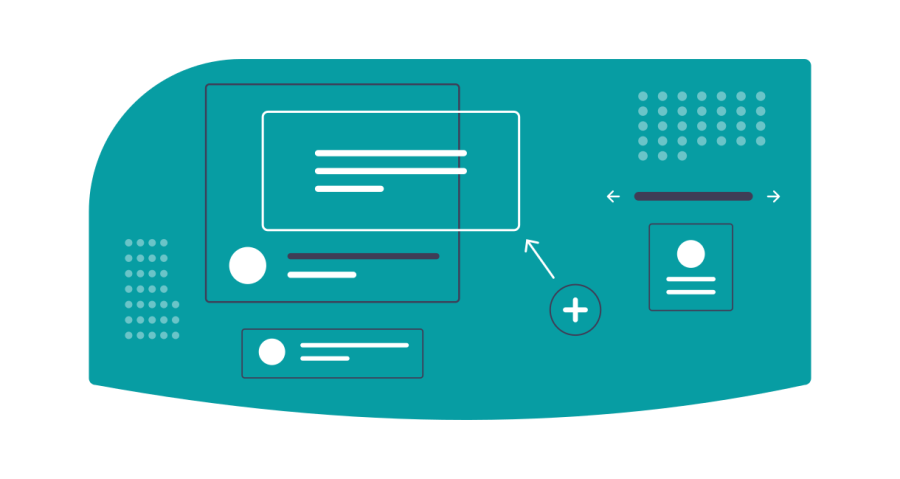 Screen-bound design elements, abstracted